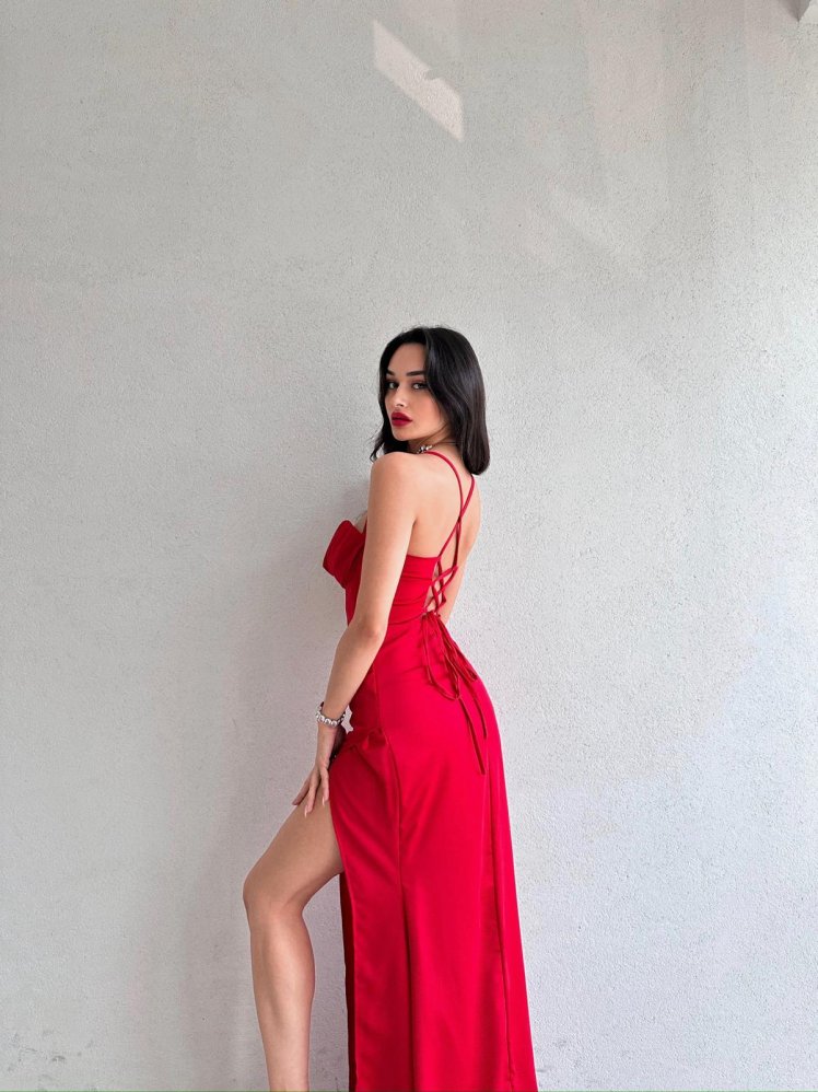 LEVİTAS Elbise 1231 - Kırmızı - Mooi Butik