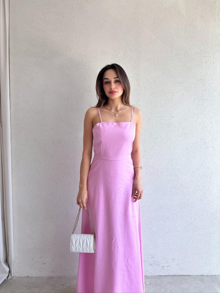 LAMBORN Maxi Elbise 9690 - Pembe - Mooi Butik