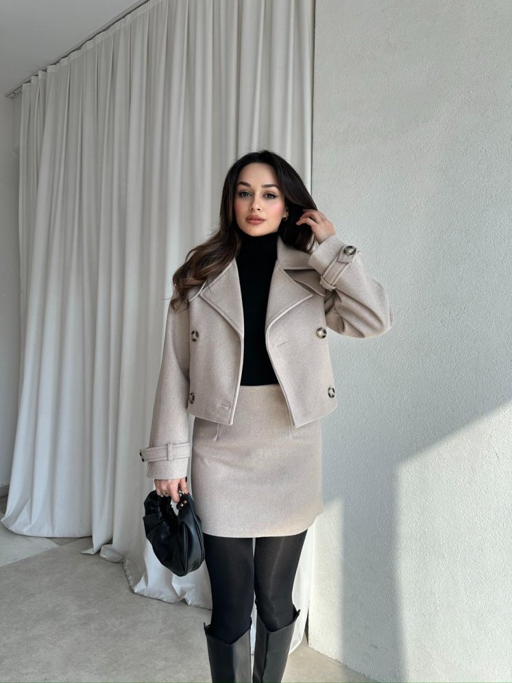 LARA Kaşe Takım 9244 - Bej - Mooi Butik