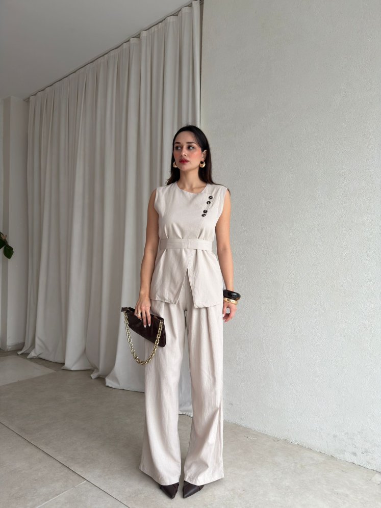 LARİS Takım 8923 - Taş - Mooi Butik