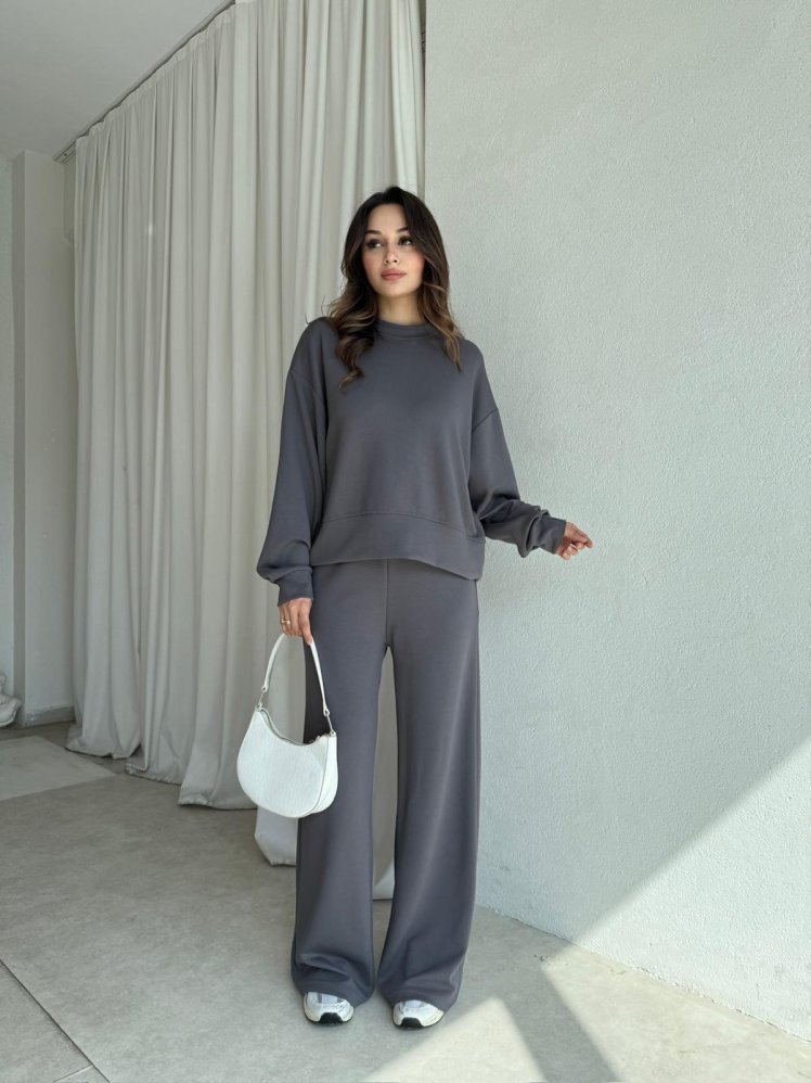 LAURA Takım 8556 - Gri - Mooi Butik