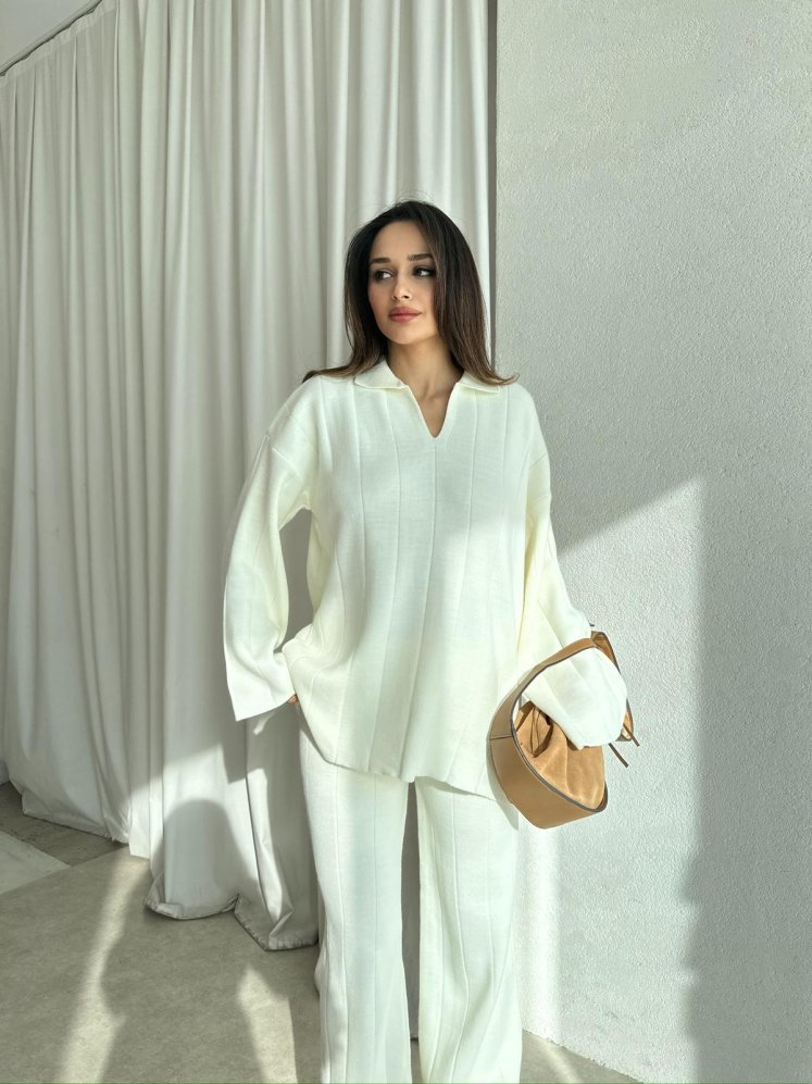 LAWYER Triko Takım 9878 - Krem - Mooi Butik