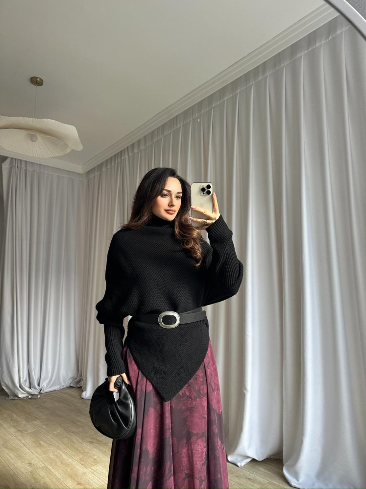 LEAH Kazak 3026 - Siyah - Mooi Butik