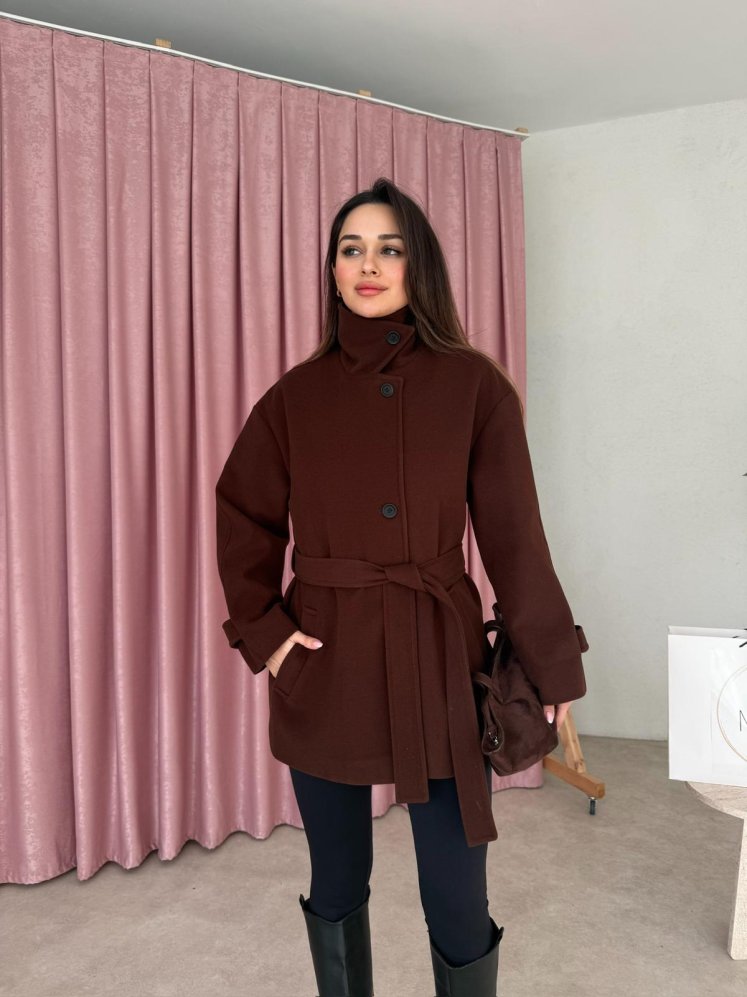 LEGEND Kısa Kaşe Kaban 8752 - Acı Kahve - Mooi Butik