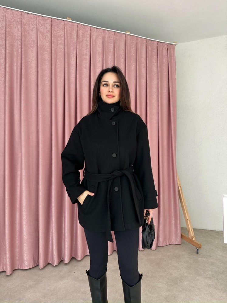 LEGEND Kısa Kaşe Kaban 8752 - Siyah - Mooi Butik