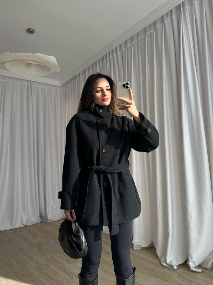 LEGEND Kısa Kaşe Kaban 8752 - Siyah - Mooi Butik