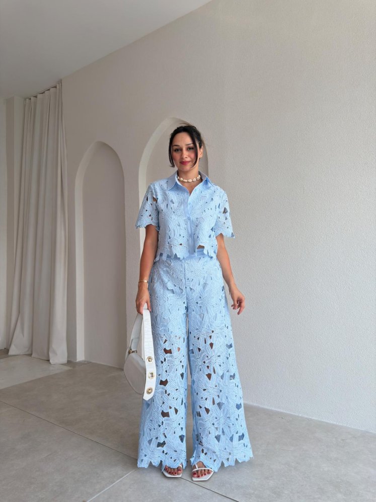 LEONY Takım 8945 - Mavi - Mooi Butik