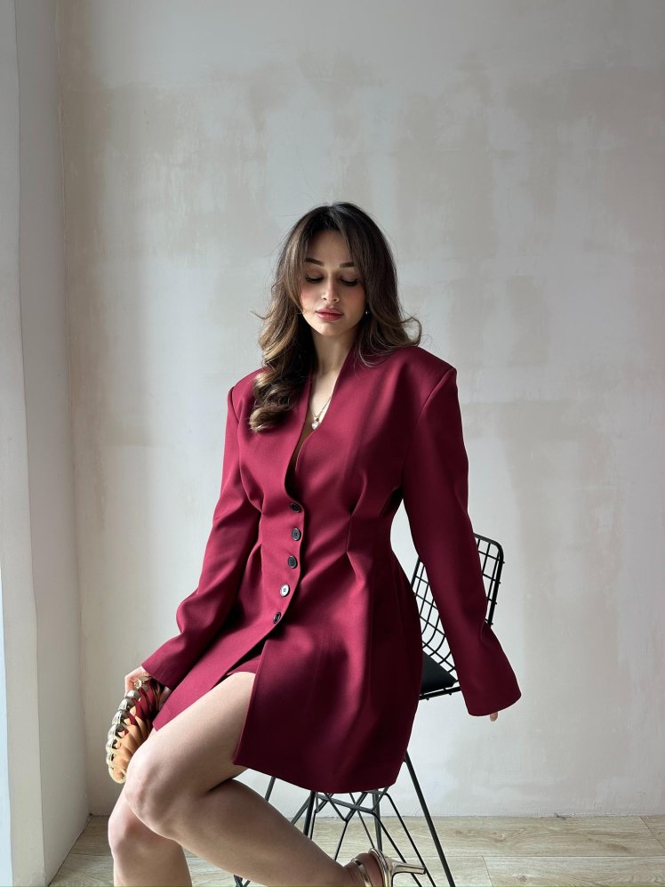 LEORA Takım 7568 - Bordo - Mooi Butik