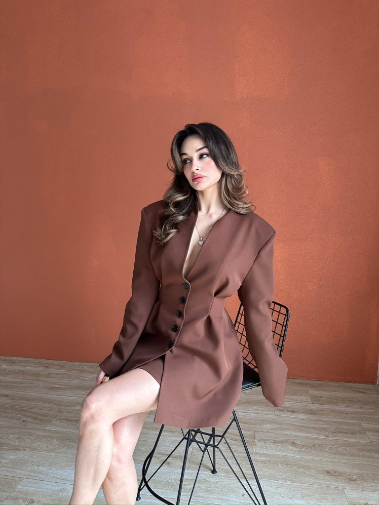 LEORA Takım 7568 - Acı Kahve - Mooi Butik