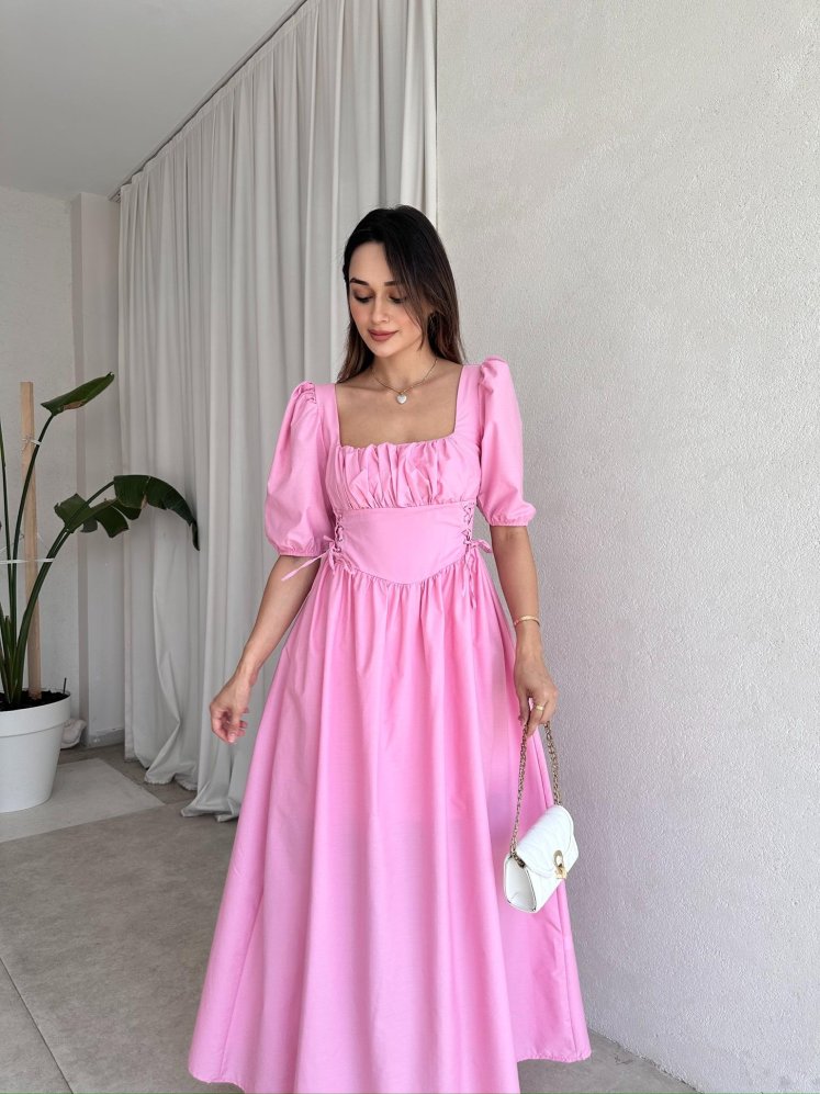 LEROY Maxi Elbise 2244 - Pembe - Mooi Butik