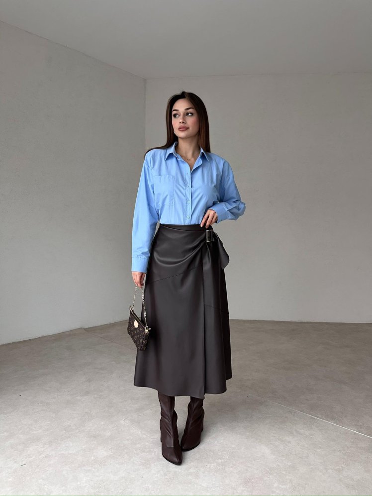 LEWİ Etek 3467 - Kahverengi - Mooi Butik