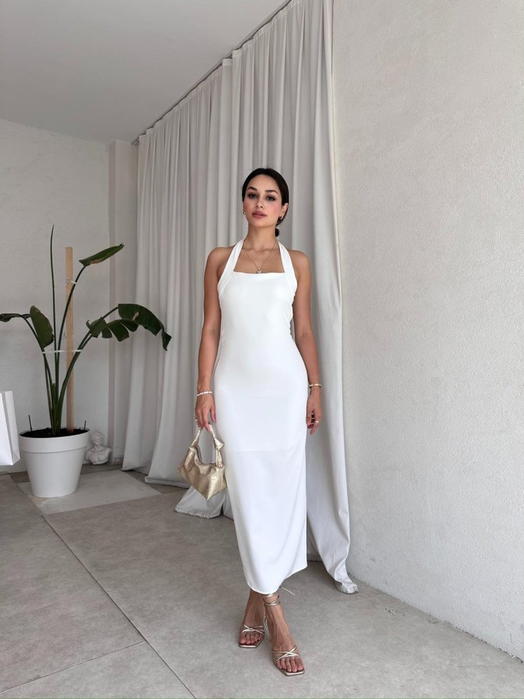 LİLİTH Elbise 8241 - Beyaz - Mooi Butik
