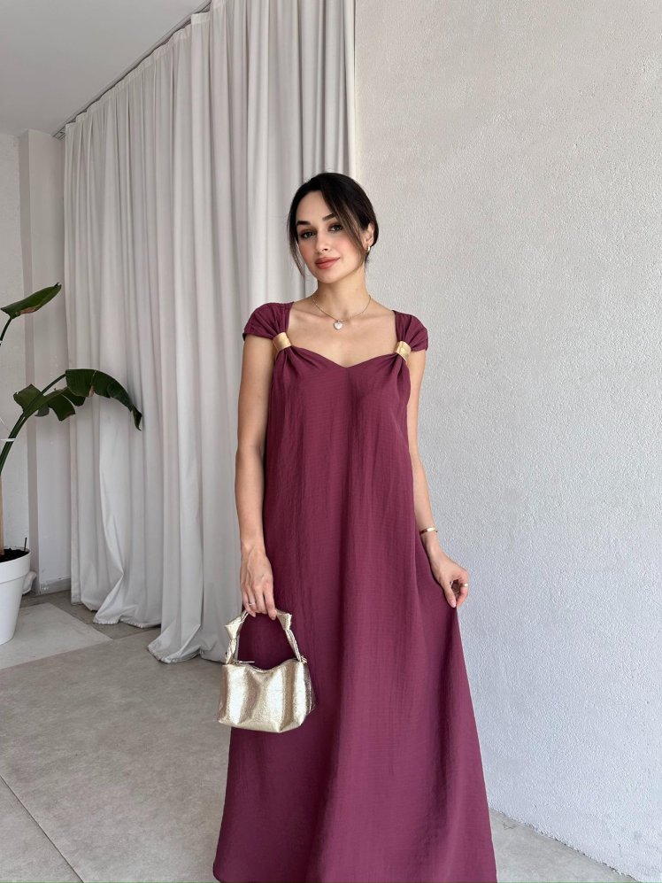 LİNDSAY Maxi Elbise 9732 - Gül Kurusu - Mooi Butik