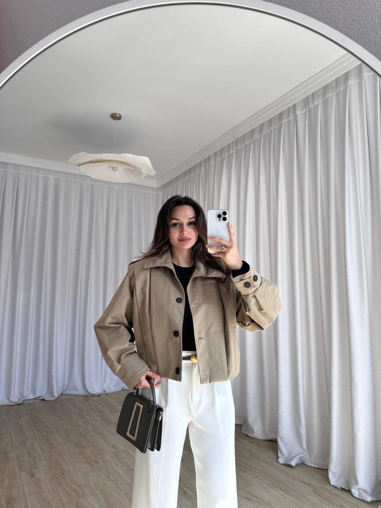 LİORA Ceket 8479 - Vizon - Mooi Butik