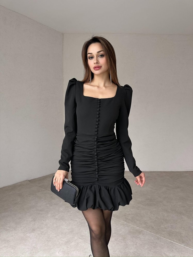 LİSSOME Mini Elbise 8590 - Siyah - Mooi Butik