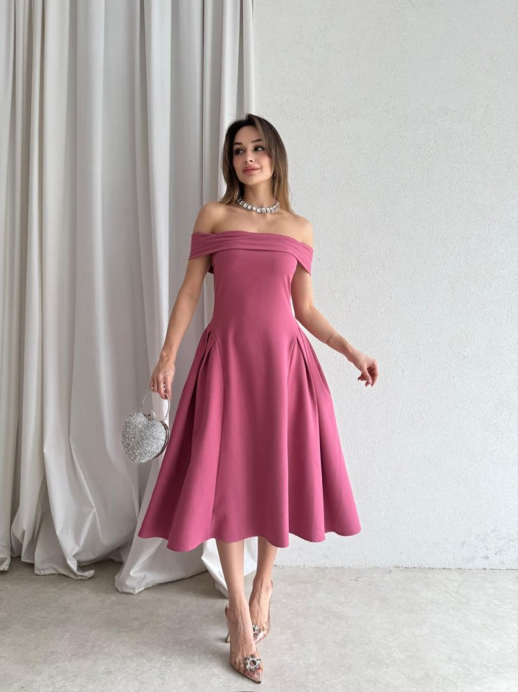 LODA Midi Elbise 5042 - Pembe - Mooi Butik