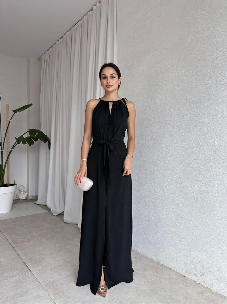 LOPEZ Maxi Elbise 8219 - Siyah - Mooi Butik