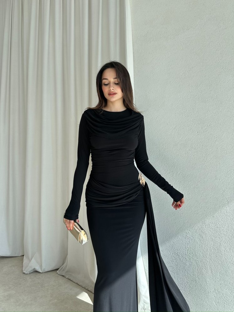  LOST Maxi Elbise 8644 - Siyah - Mooi Butik