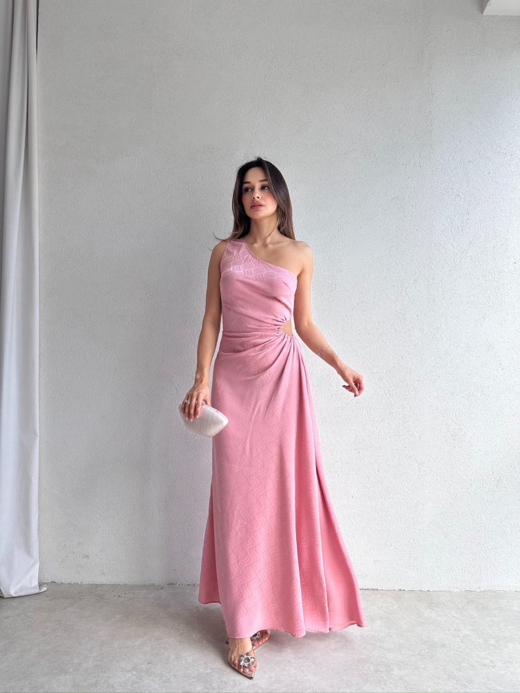 LOUNGE Maxi Elbise 9066 - Pudra - Mooi Butik