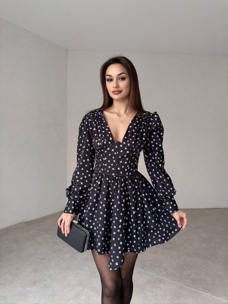 LOVATO Mini Elbise 2493 - Siyah - Mooi Butik