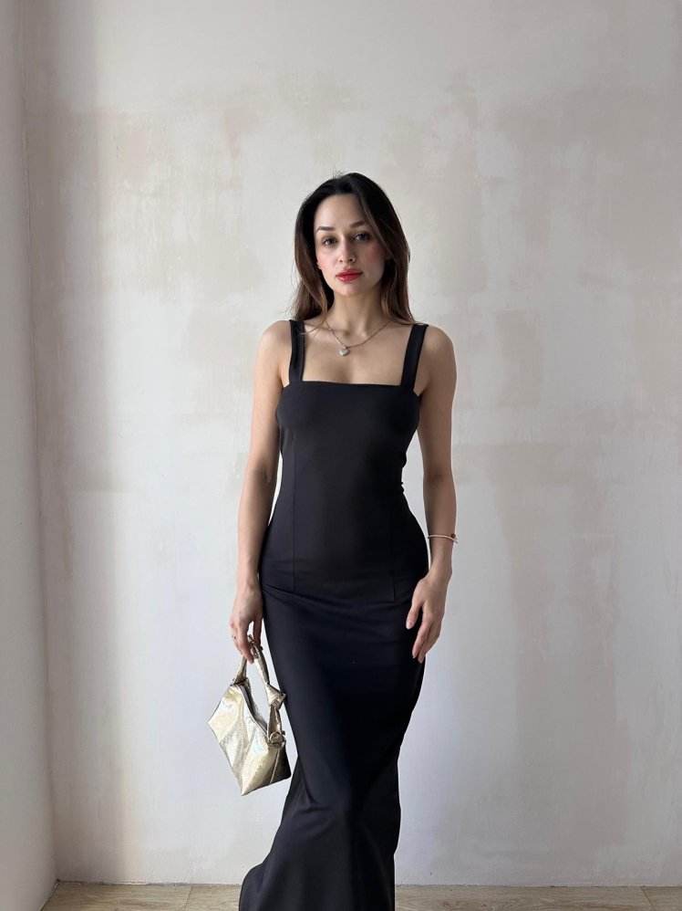 LOVELACE Maxi Elbise 3922 - Siyah - Mooi Butik