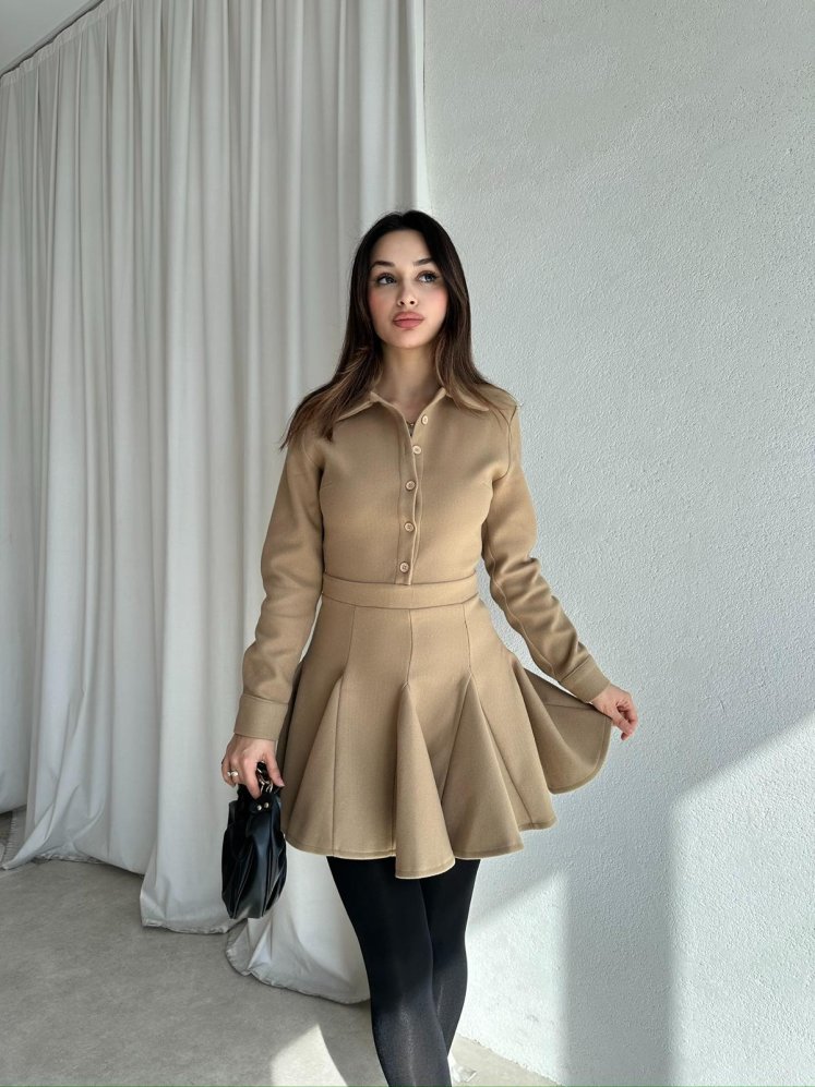 LOVENT Elbise 9935 - Camel - Mooi Butik