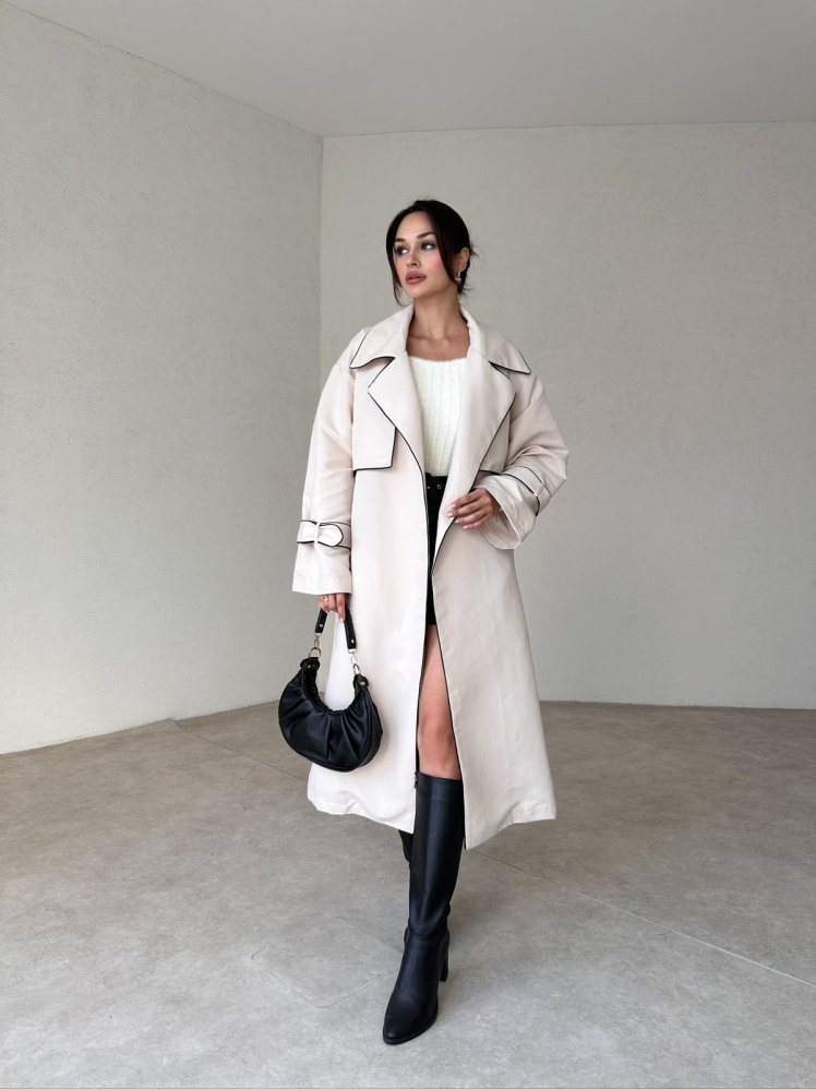 LOWREN Trençkot 3896 - Bej - Mooi Butik