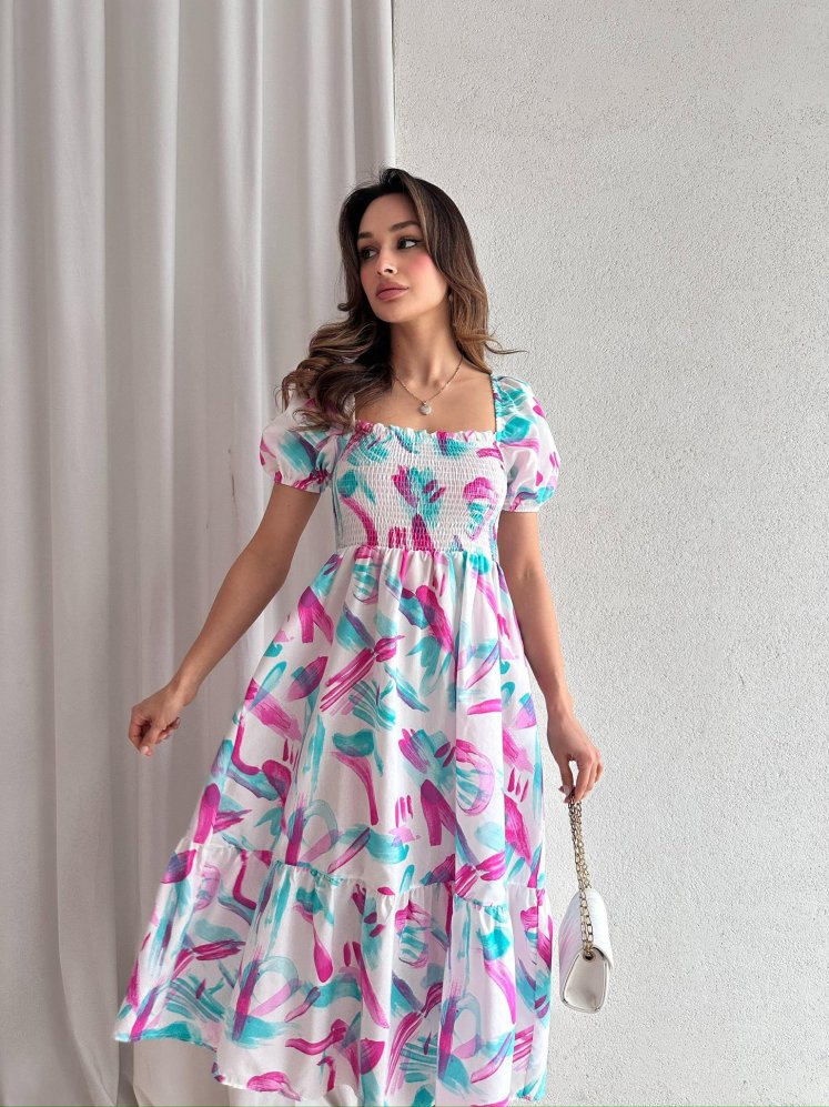 LUCK Mdi Elbise 6599 - Mooi Butik