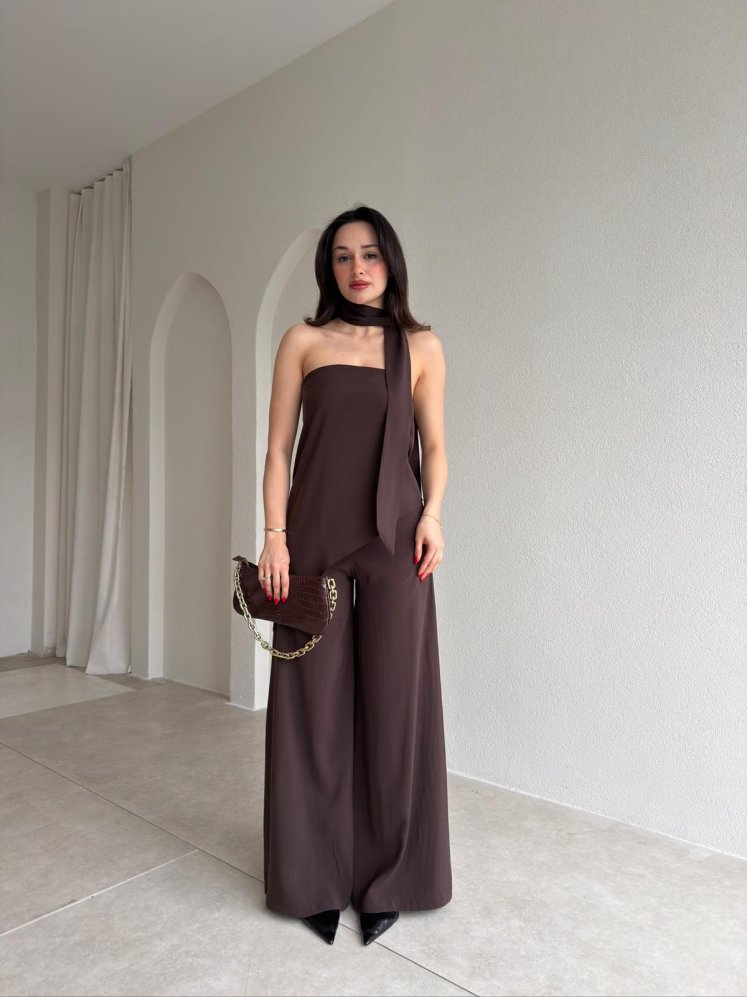 MAESTRO Fularlı Takım 9079 - Acı Kahve - Mooi Butik