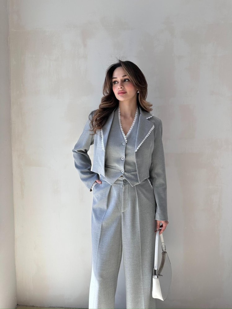 MAGGİE Takım 3715 - Gri - Mooi Butik