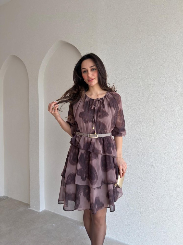 MAJORELLE Mini Elbise 9654 - Mürdüm - Mooi Butik