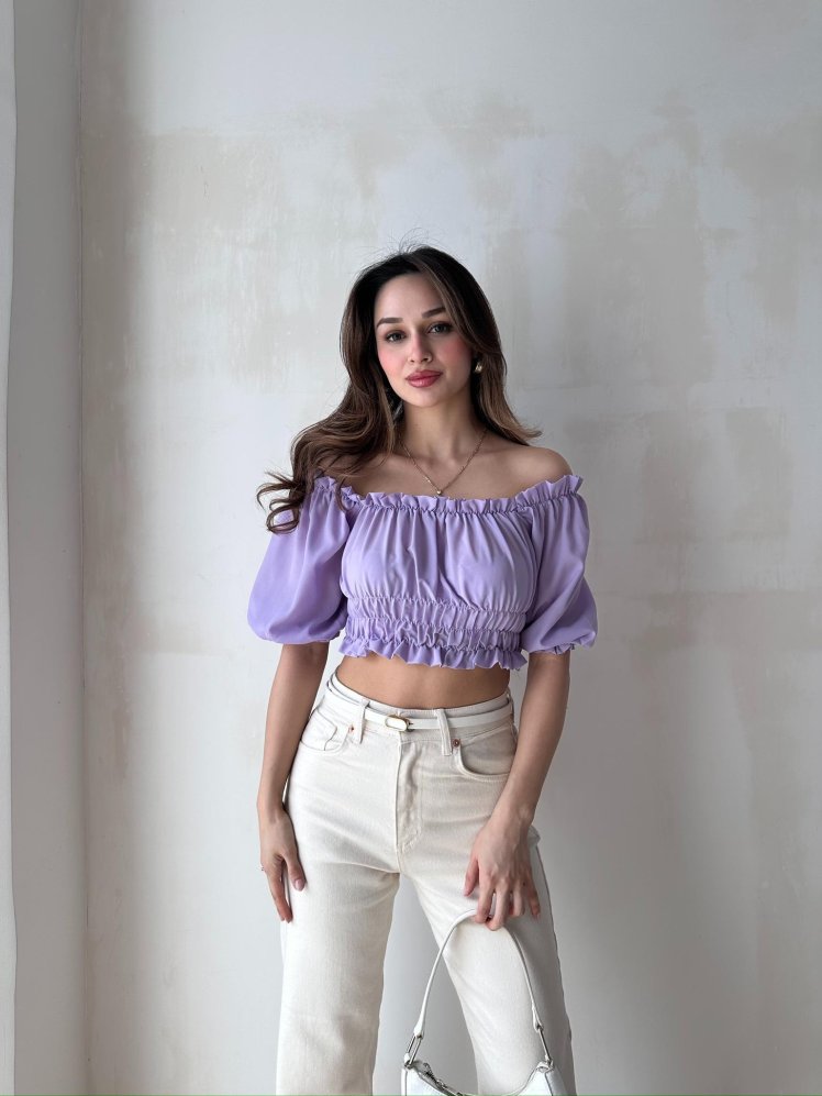 MALVİNA Crop 6621 - Lila - Mooi Butik