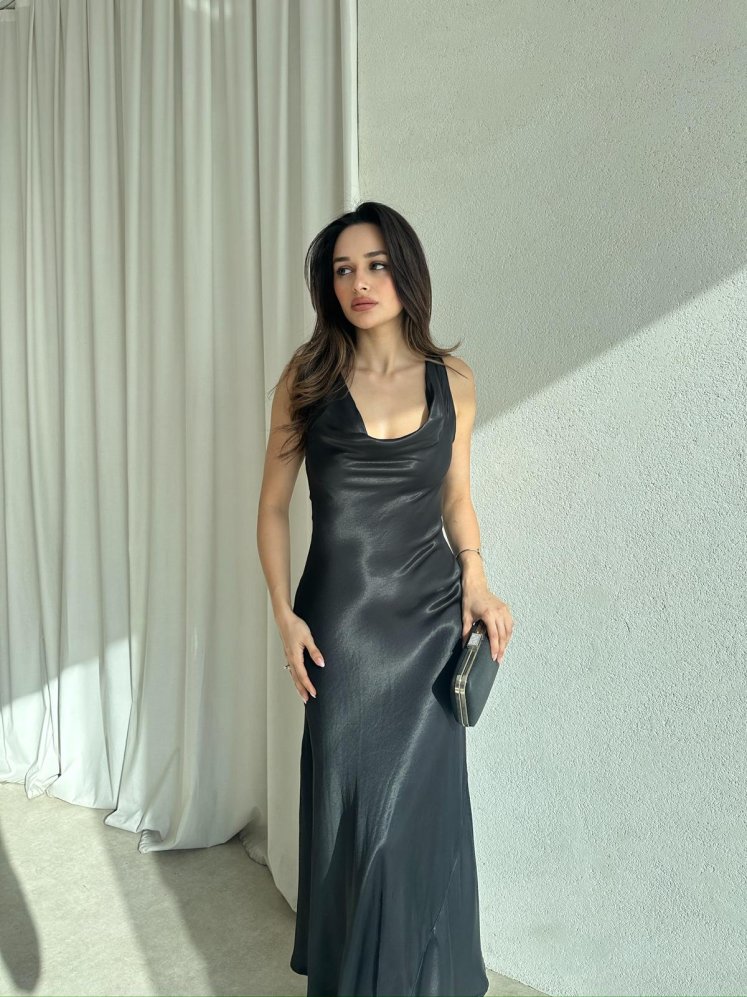 MANGA Elbise 8535 - Siyah - Mooi Butik