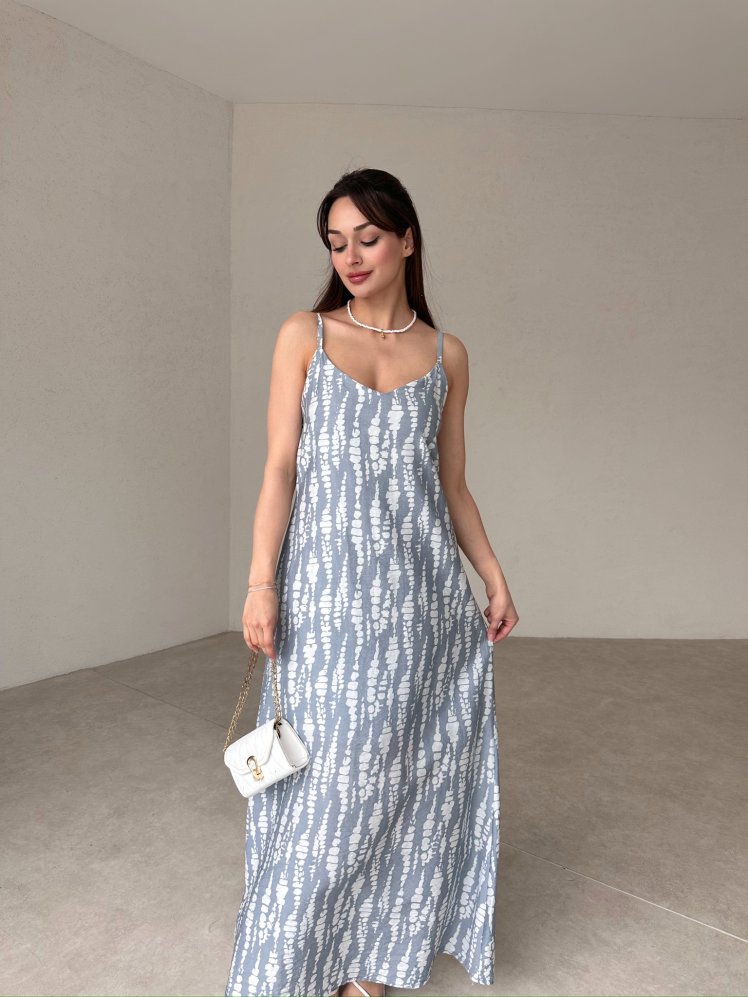 MARGO Maxi Elbise 1445 - Gri - Mooi Butik