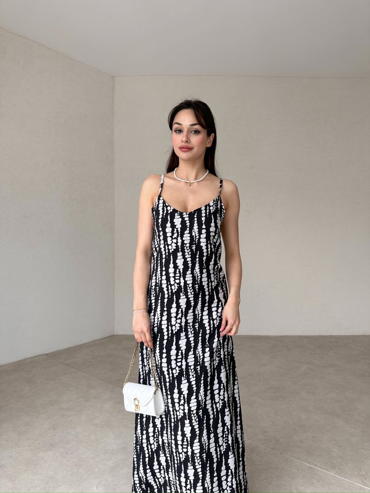 MARGO Maxi Elbise 1445 - Siyah - Mooi Butik