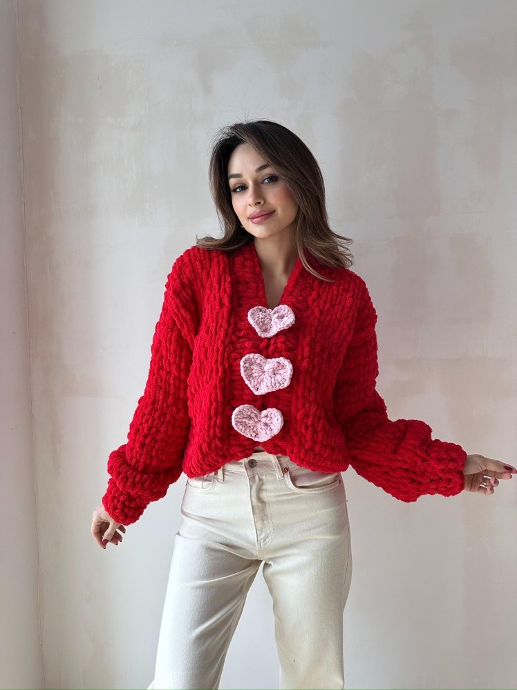 MARİPOSA Hırka 4357 - Kırmızı - Mooi Butik