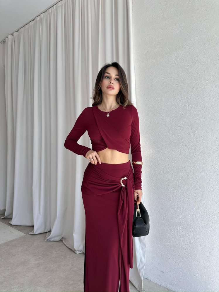 MARKER Takım 8571 - Bordo - Mooi Butik