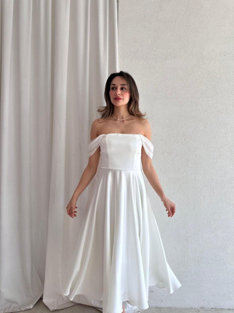 MARX Midi Elbise 3572 - Beyaz - Mooi Butik