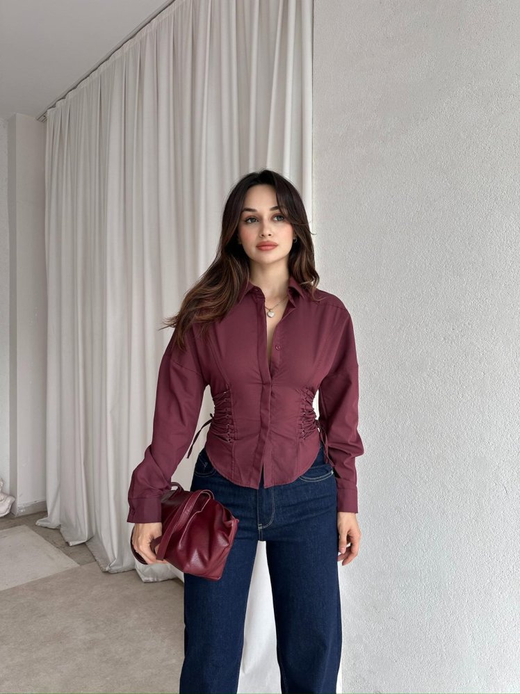 MATRİX Gömlek 8354 - Bordo - Mooi Butik (1)