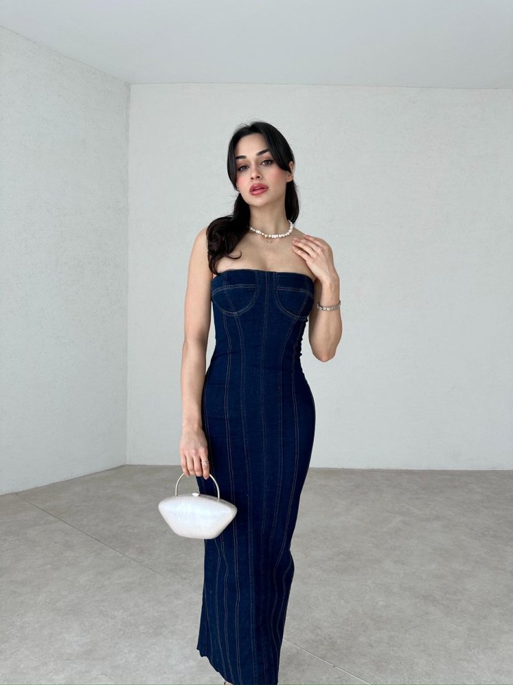 Maxi CANDY Jean Elbise 6859 - Mooi Butik