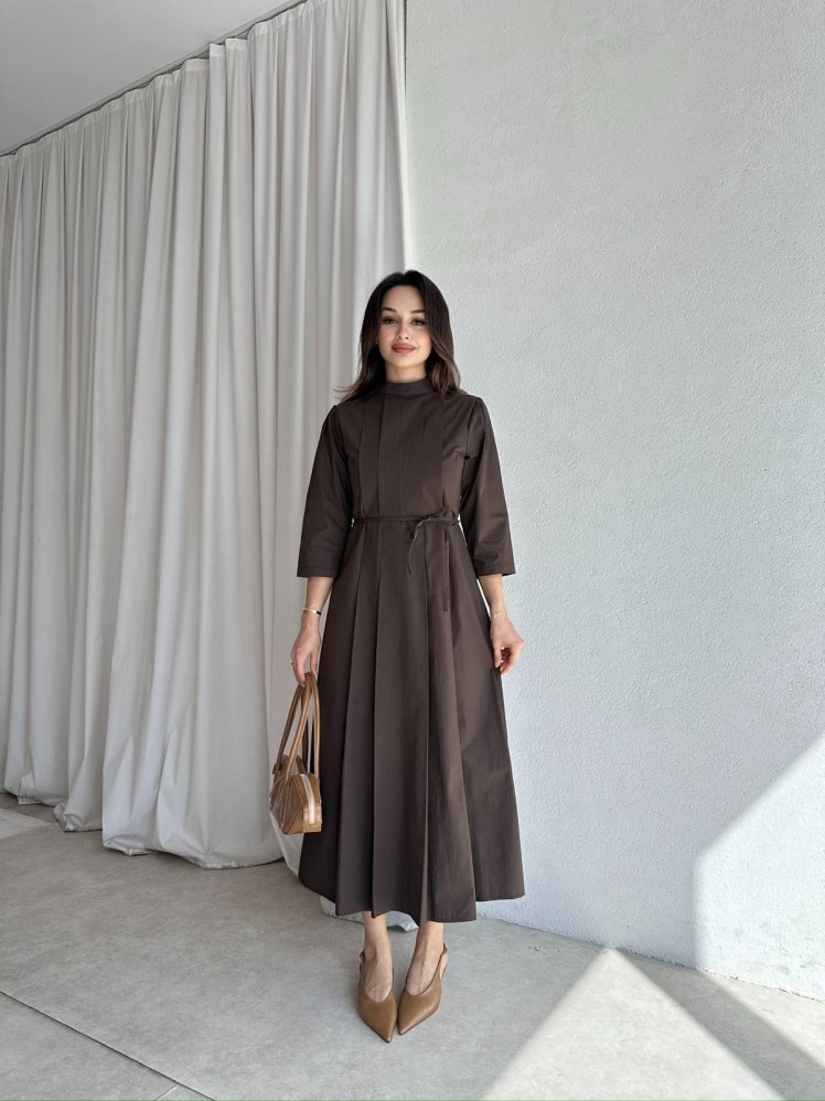 MAYER Elbise 8250 - Kahverengi - Mooi Butik