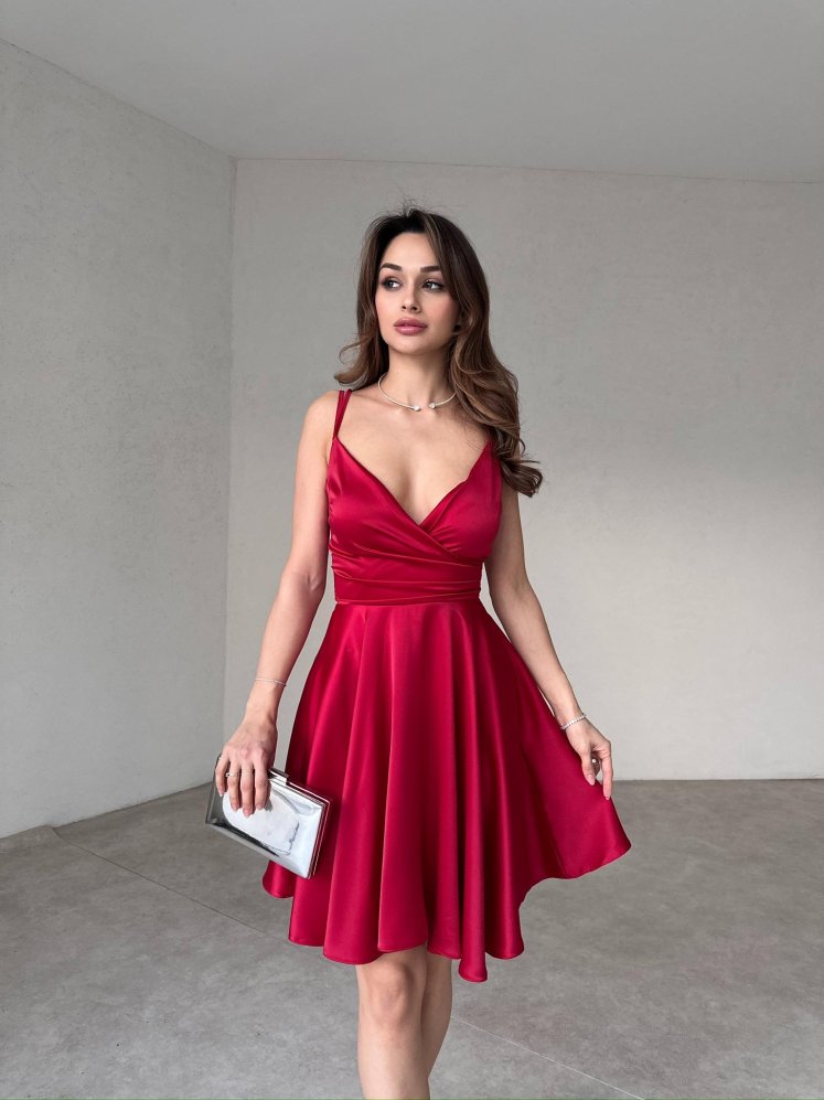 MİLANO Mini Elbise 1992 - Kırmızı - Mooi Butik