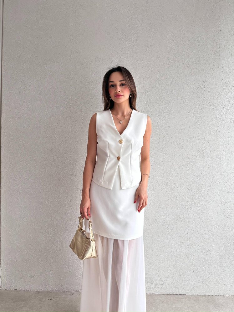 MİLNOR Takım 5087 - Beyaz - Mooi Butik