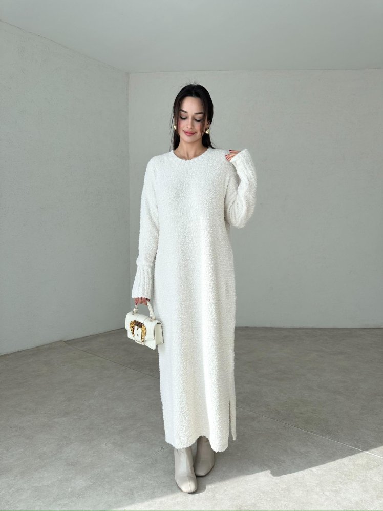 MİRABELLA Maxi Elbise 7889 - Krem - Mooi Butik