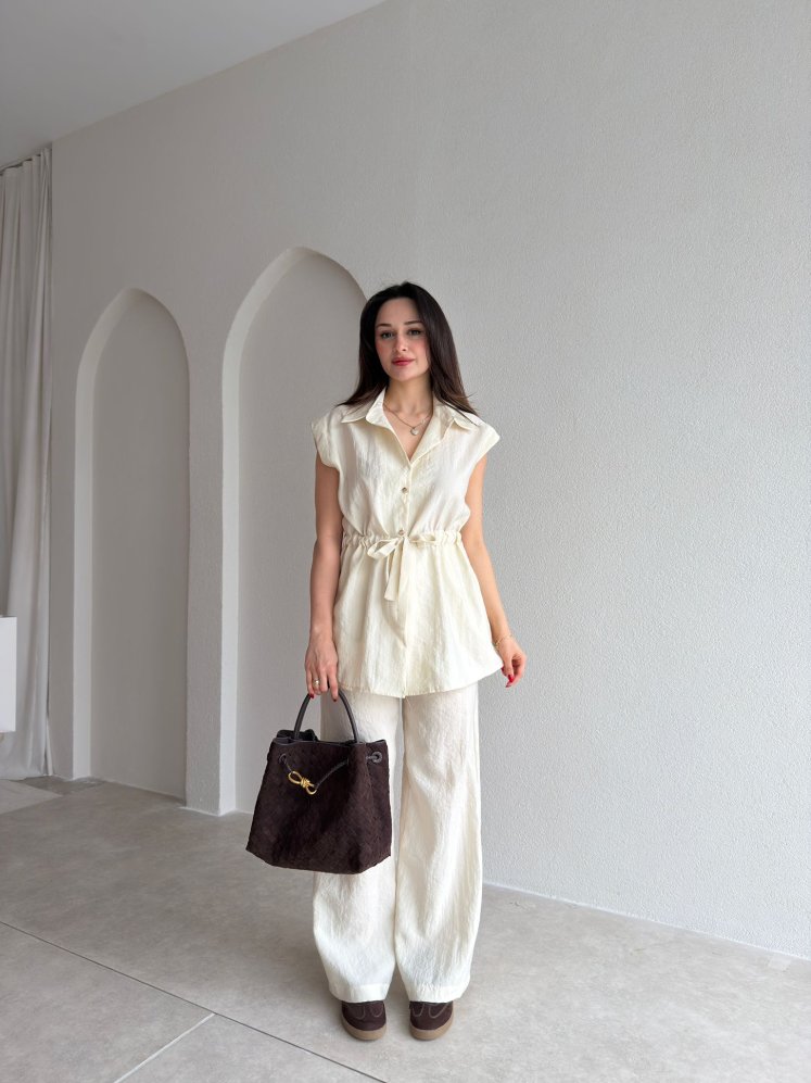 MİVANA Takım 8930 - Krem Rengi - Mooi Butik