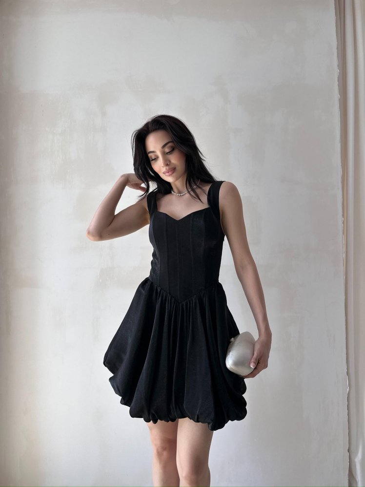 MOCHA Mini Elbise 4849 - Siyah - Mooi Butik