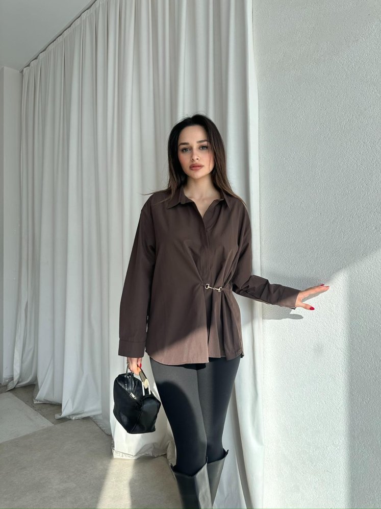 MOLLY Gömlek 8810 - Acı Kahve - Mooi Butik