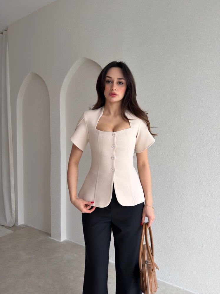 MONİLA Ceket 6891 - Bej - Mooi Butik