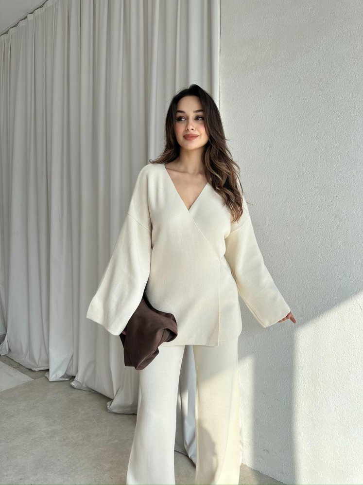 MOON Triko Takım 8650 - Krem - Mooi Butik