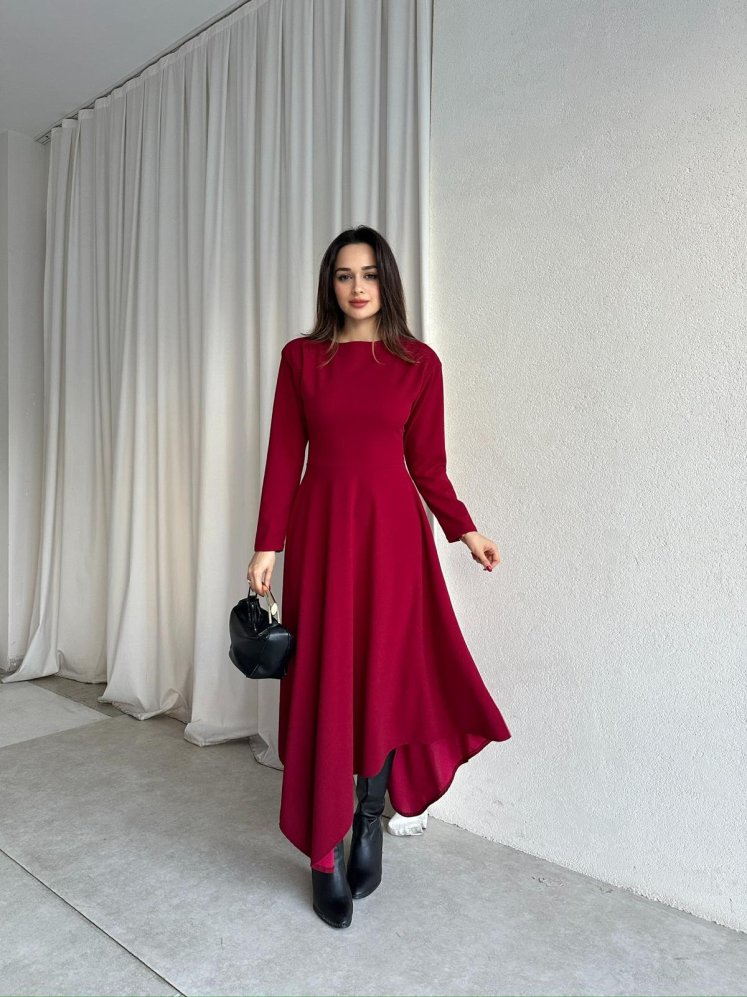 MORATA Midi Elbise 8517 - Kırmızı - Mooi Butik